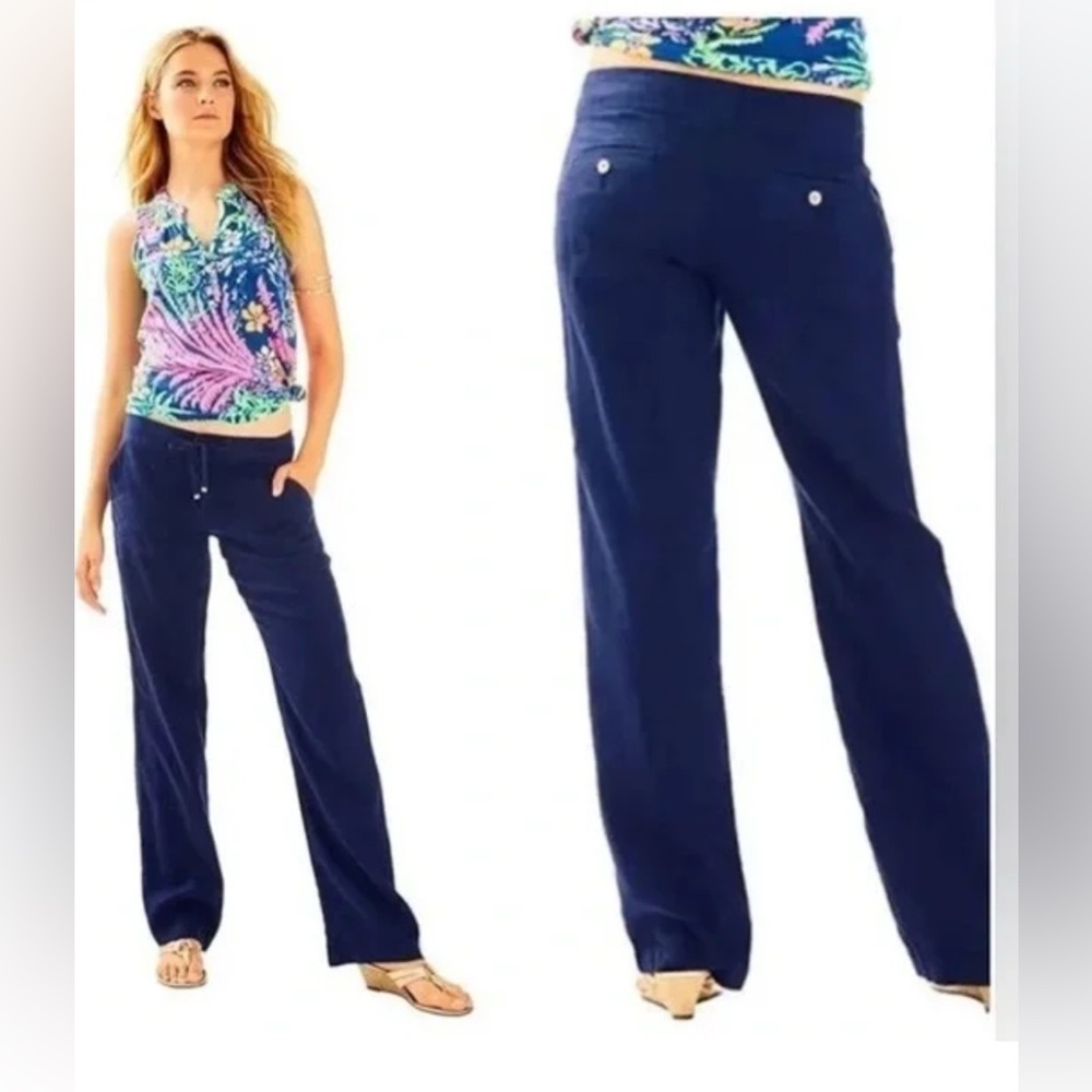 Lilly Pulitzer Beach Pant Linen Wide Leg